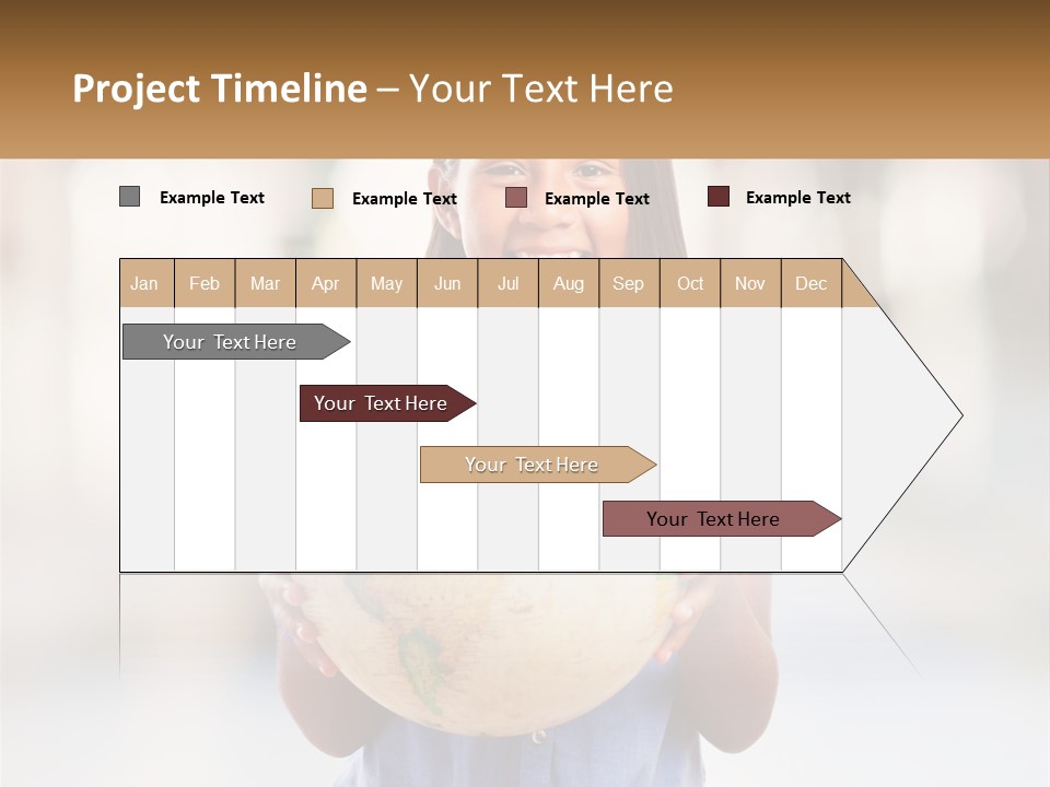 A Young Girl Holding A Globe In Her Hands PowerPoint Template