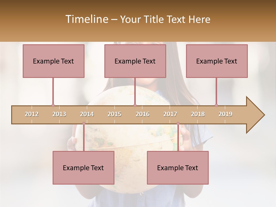 A Young Girl Holding A Globe In Her Hands PowerPoint Template