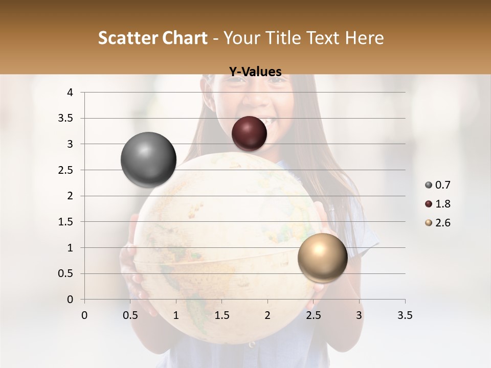 A Young Girl Holding A Globe In Her Hands PowerPoint Template