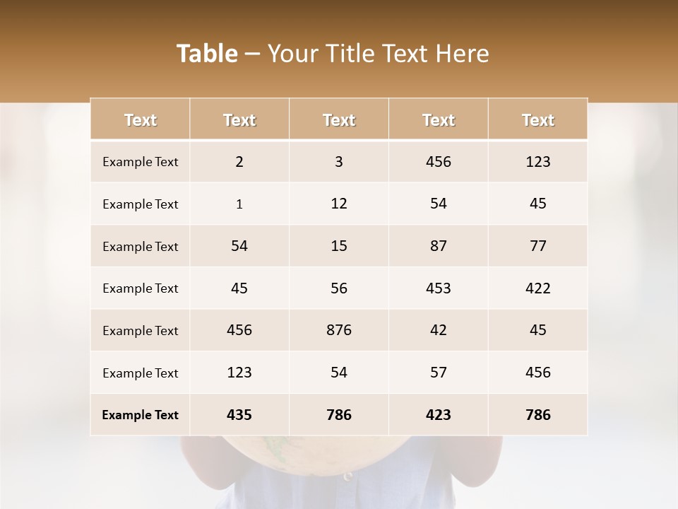 A Young Girl Holding A Globe In Her Hands PowerPoint Template