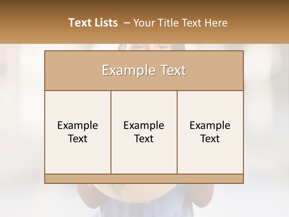 A Young Girl Holding A Globe In Her Hands PowerPoint Template