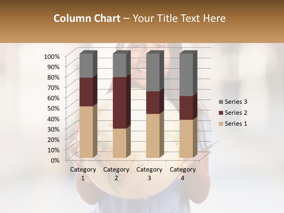 A Young Girl Holding A Globe In Her Hands PowerPoint Template