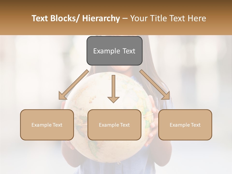 A Young Girl Holding A Globe In Her Hands PowerPoint Template