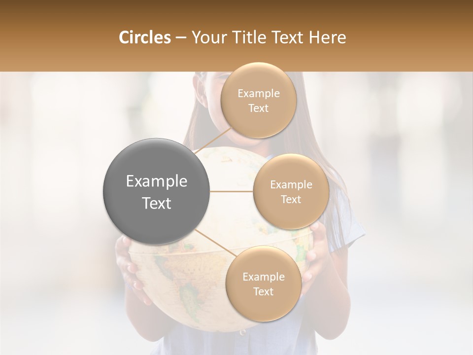 A Young Girl Holding A Globe In Her Hands PowerPoint Template