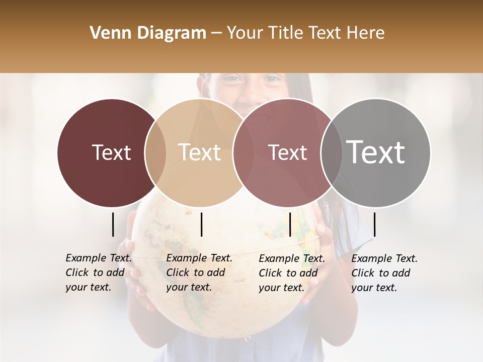 A Young Girl Holding A Globe In Her Hands PowerPoint Template