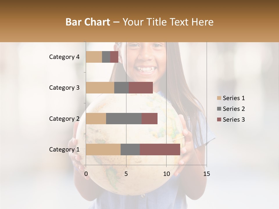 A Young Girl Holding A Globe In Her Hands PowerPoint Template