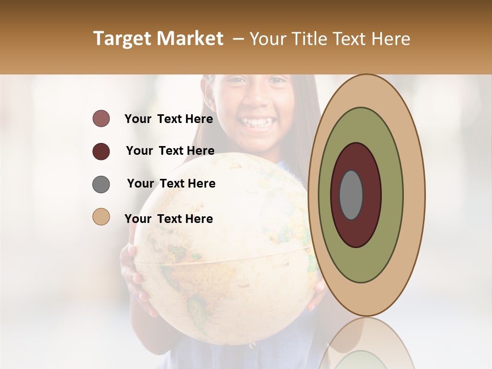 A Young Girl Holding A Globe In Her Hands PowerPoint Template