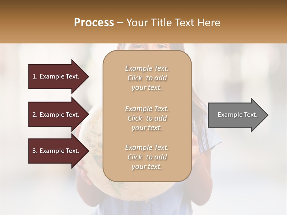 A Young Girl Holding A Globe In Her Hands PowerPoint Template