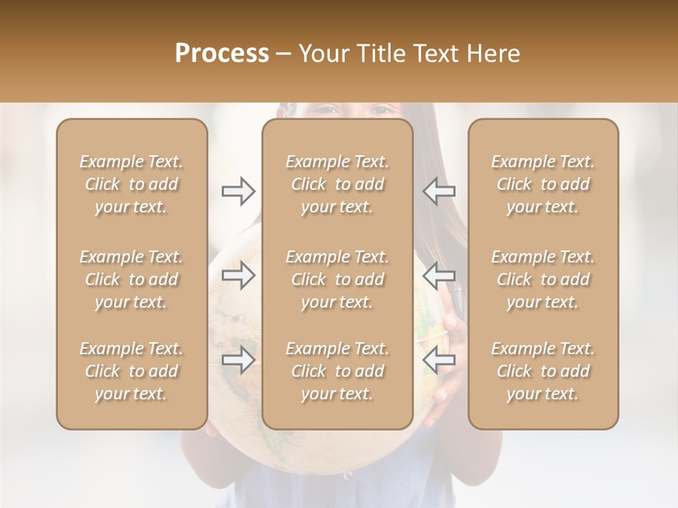 A Young Girl Holding A Globe In Her Hands PowerPoint Template