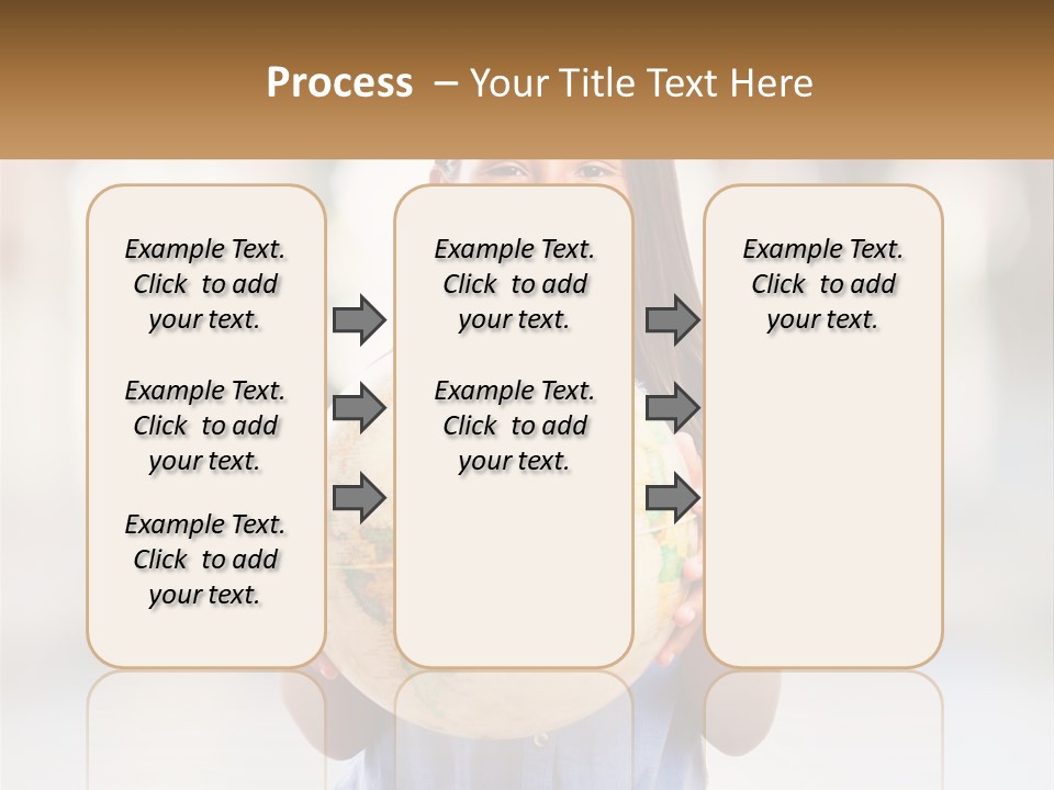 A Young Girl Holding A Globe In Her Hands PowerPoint Template