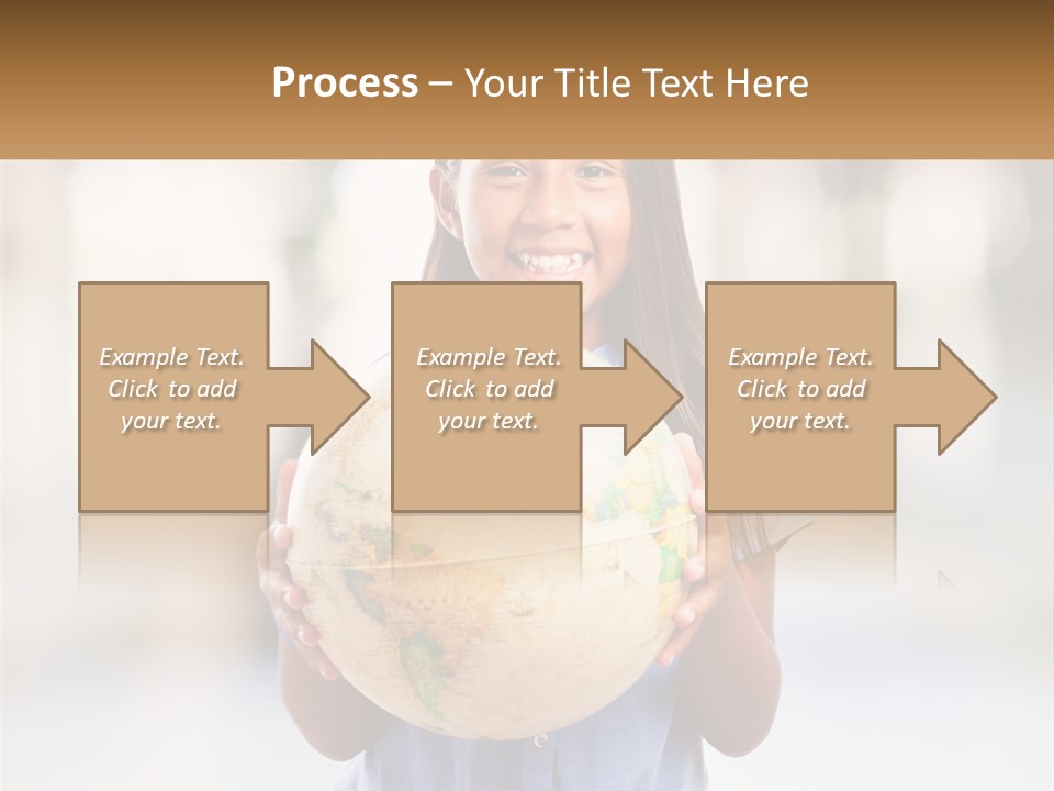 A Young Girl Holding A Globe In Her Hands PowerPoint Template