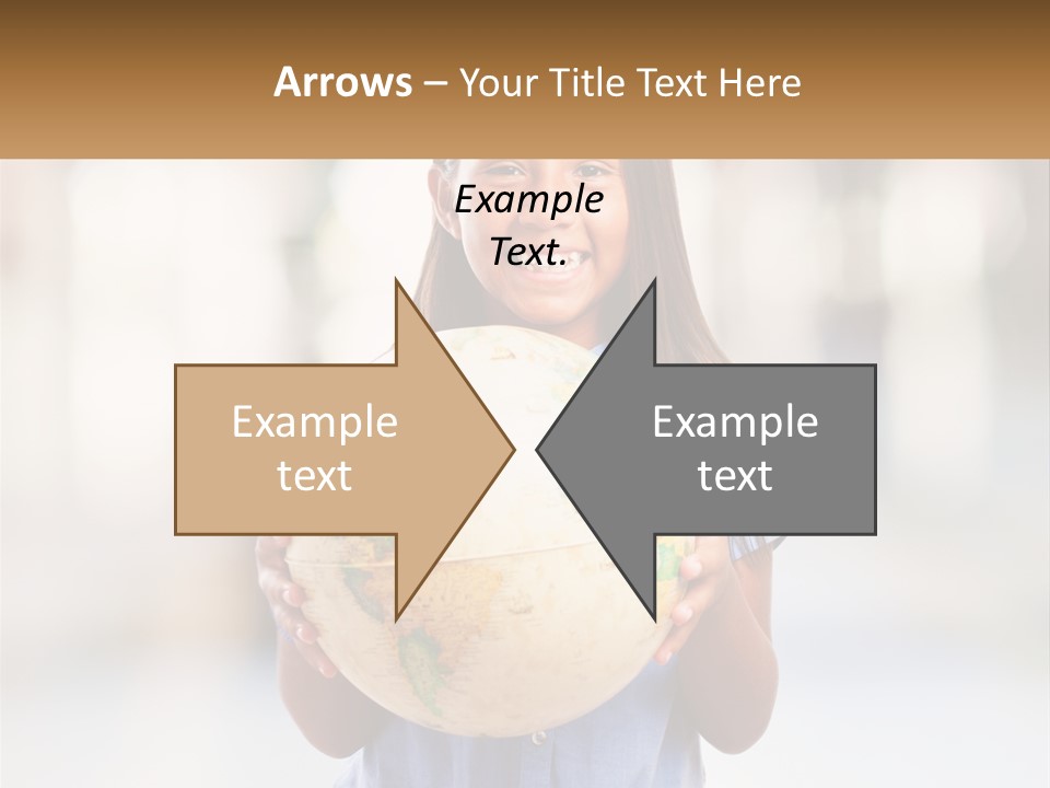 A Young Girl Holding A Globe In Her Hands PowerPoint Template