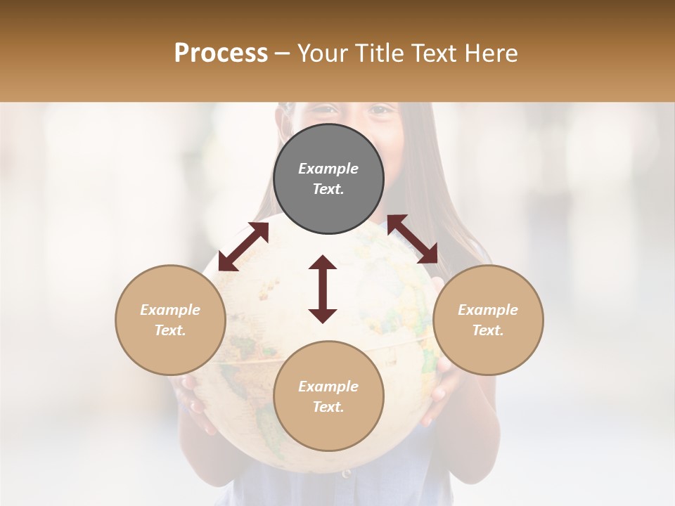 A Young Girl Holding A Globe In Her Hands PowerPoint Template