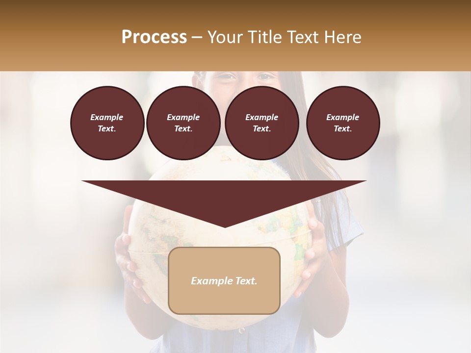 A Young Girl Holding A Globe In Her Hands PowerPoint Template