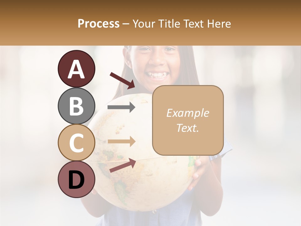 A Young Girl Holding A Globe In Her Hands PowerPoint Template