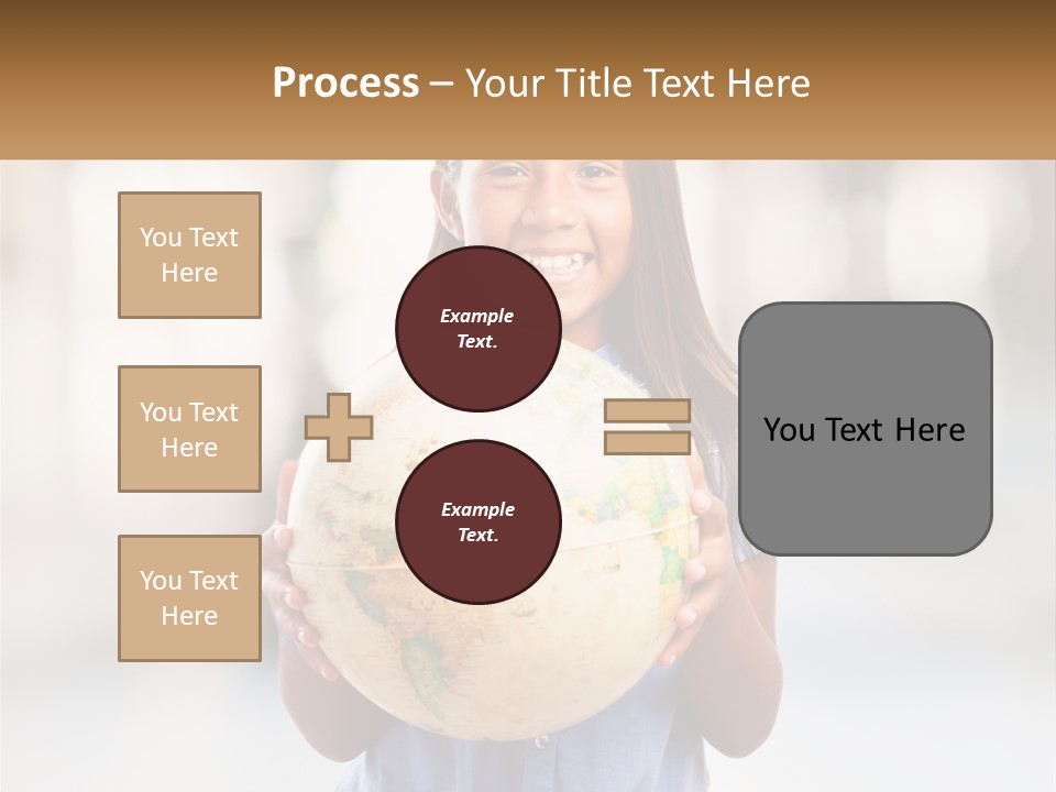 A Young Girl Holding A Globe In Her Hands PowerPoint Template