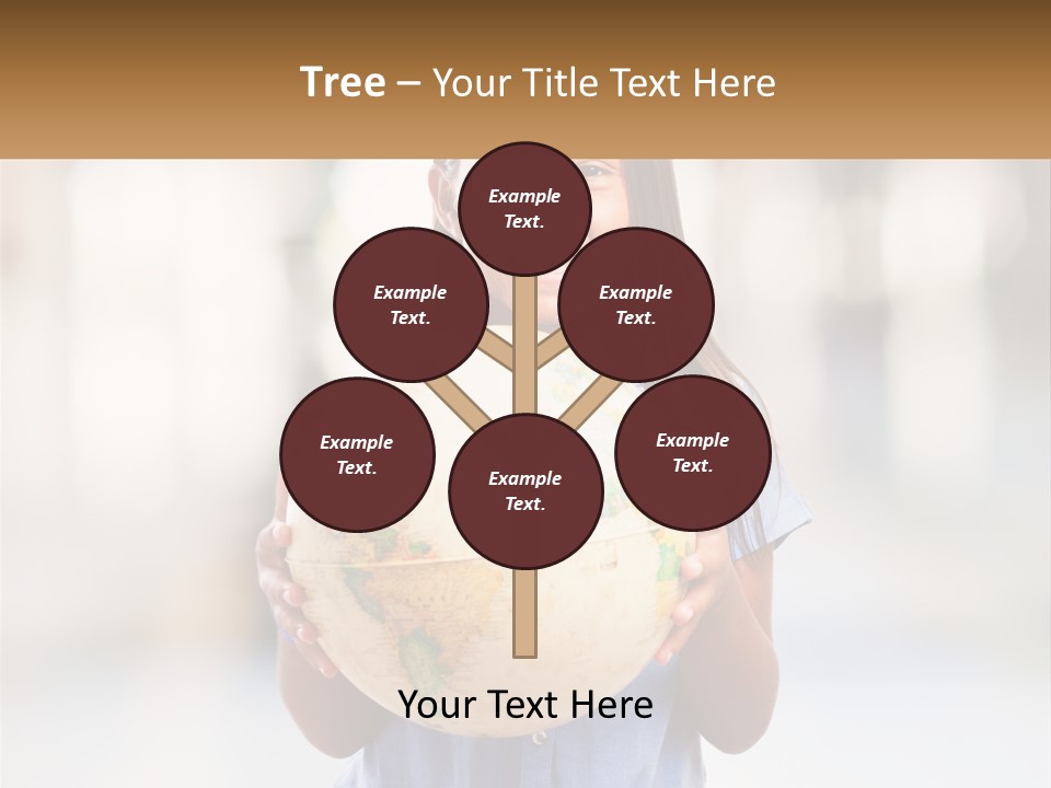 A Young Girl Holding A Globe In Her Hands PowerPoint Template