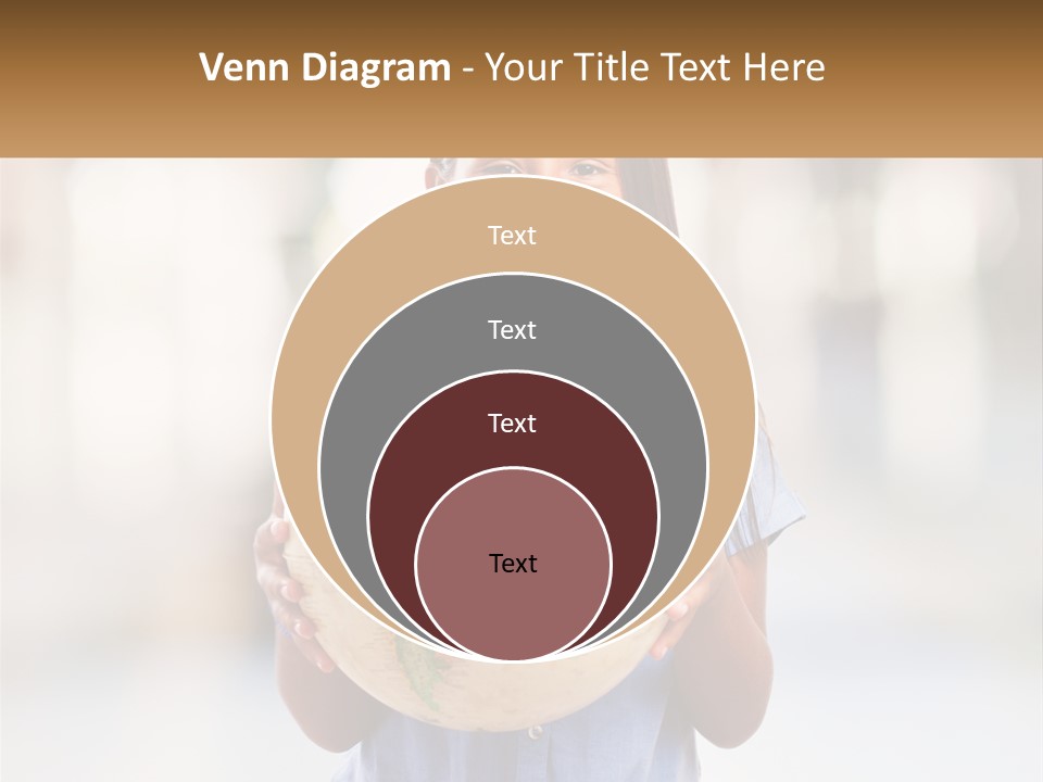 A Young Girl Holding A Globe In Her Hands PowerPoint Template