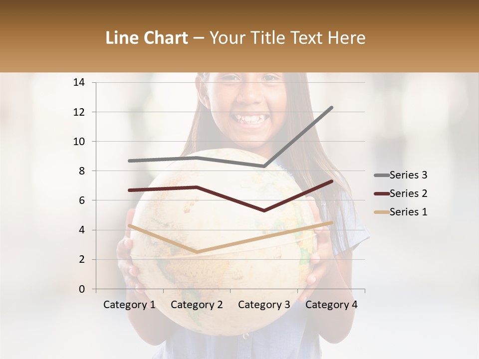 A Young Girl Holding A Globe In Her Hands PowerPoint Template