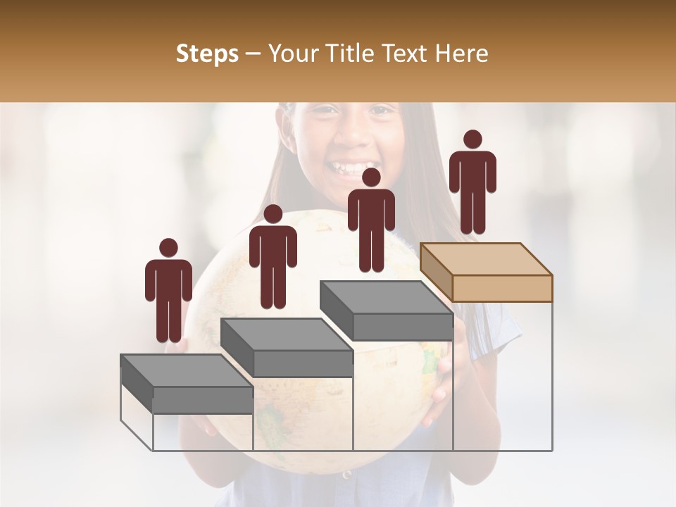 A Young Girl Holding A Globe In Her Hands PowerPoint Template