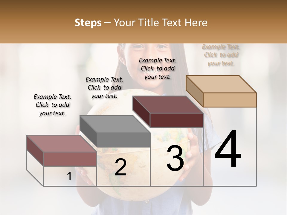 A Young Girl Holding A Globe In Her Hands PowerPoint Template