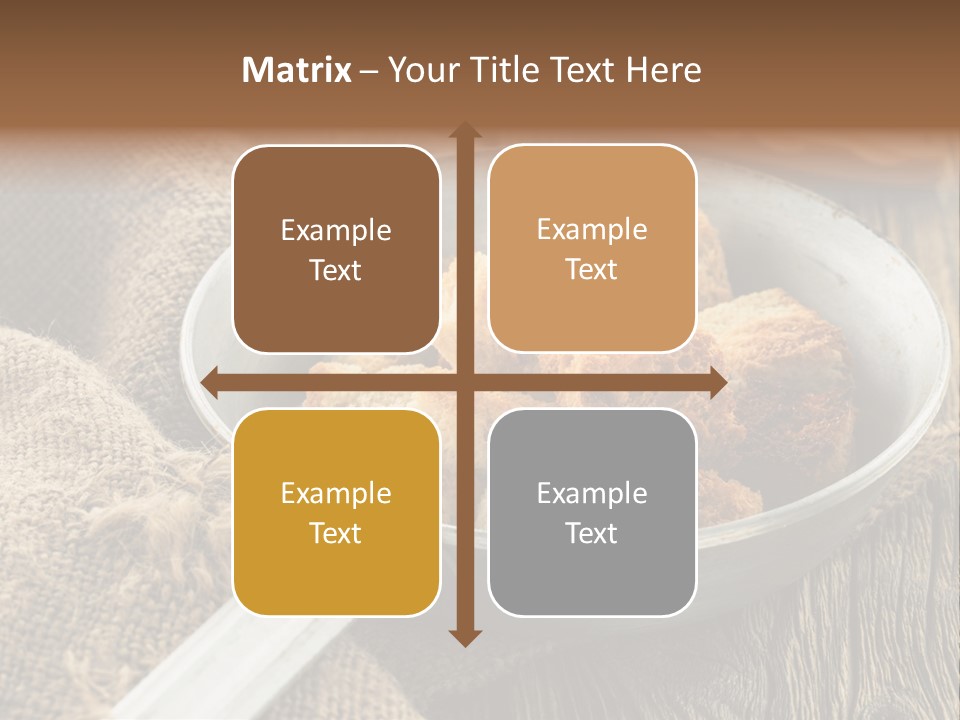 A Bowl Of Food On A Wooden Table PowerPoint Template