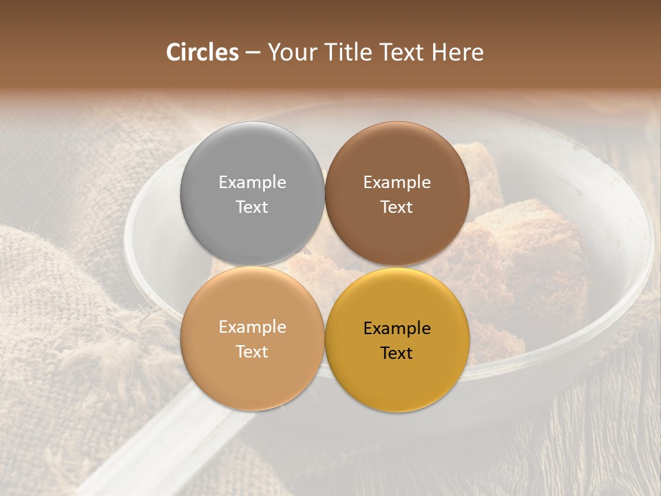 A Bowl Of Food On A Wooden Table PowerPoint Template