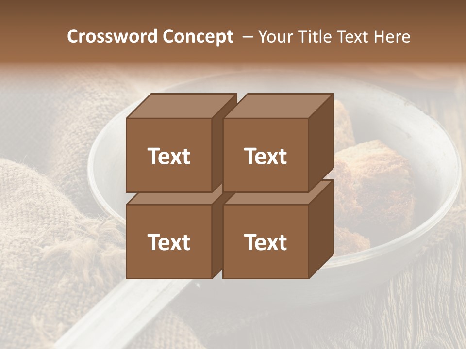 A Bowl Of Food On A Wooden Table PowerPoint Template