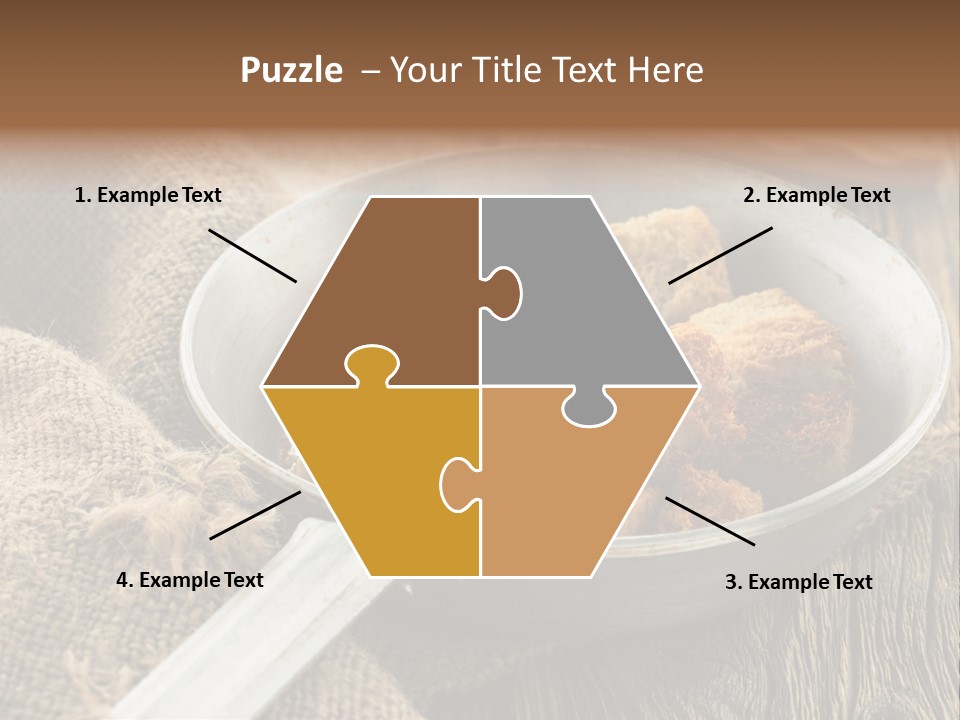 A Bowl Of Food On A Wooden Table PowerPoint Template