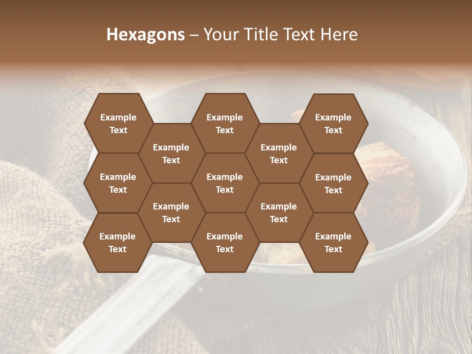 A Bowl Of Food On A Wooden Table PowerPoint Template