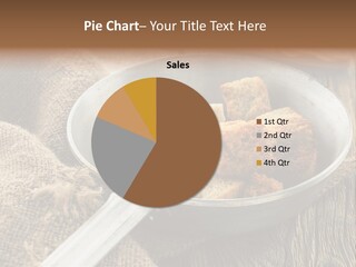 A Bowl Of Food On A Wooden Table PowerPoint Template