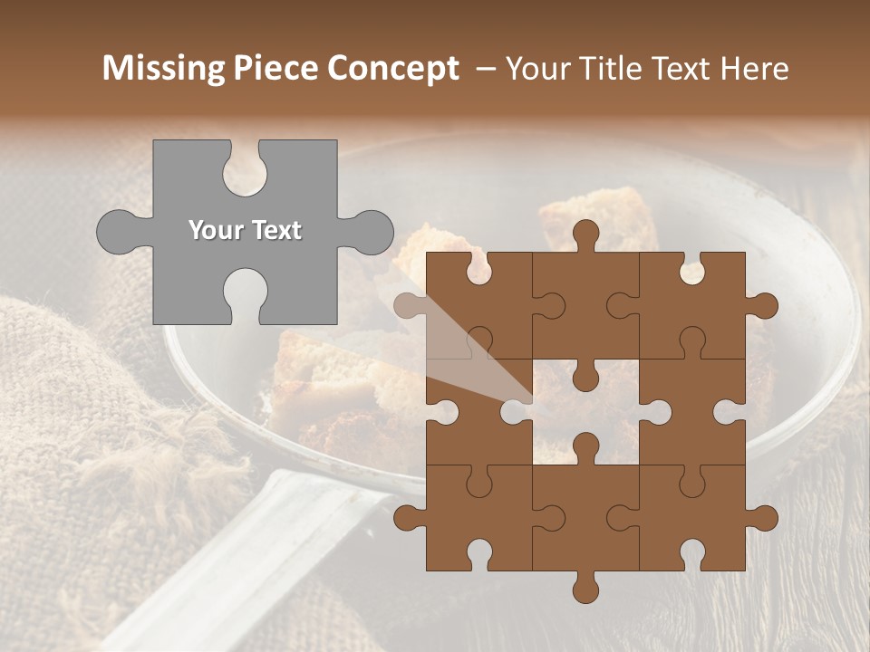 A Bowl Of Food On A Wooden Table PowerPoint Template