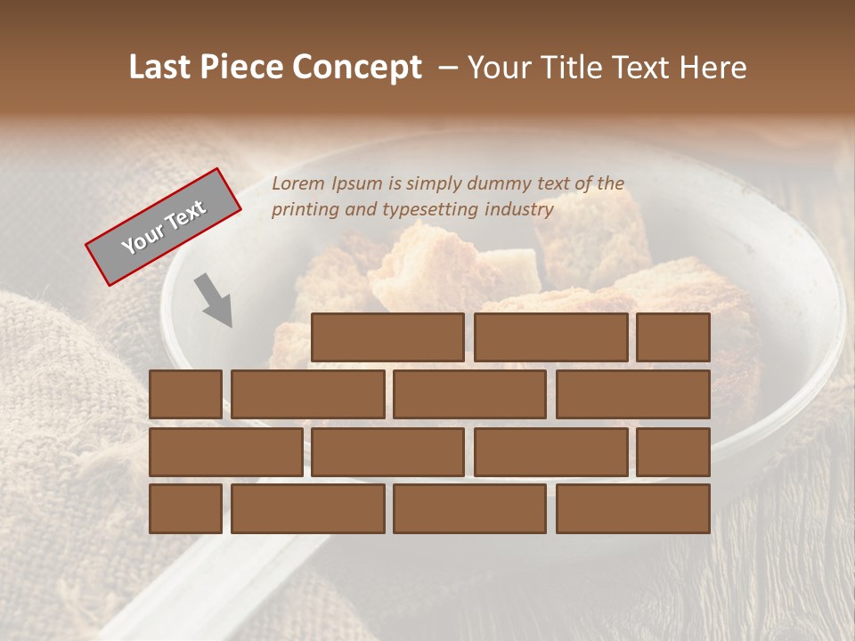 A Bowl Of Food On A Wooden Table PowerPoint Template