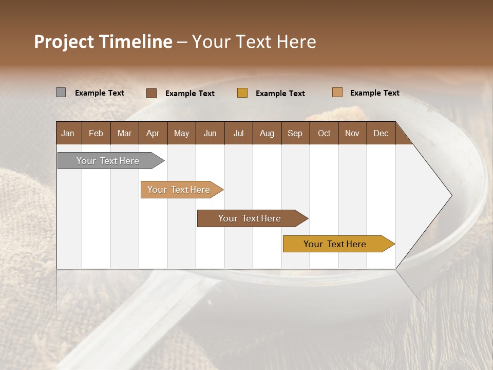 A Bowl Of Food On A Wooden Table PowerPoint Template