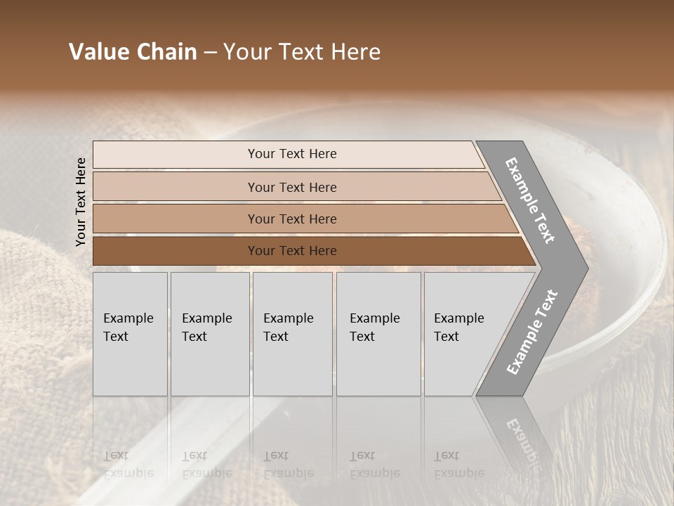 A Bowl Of Food On A Wooden Table PowerPoint Template