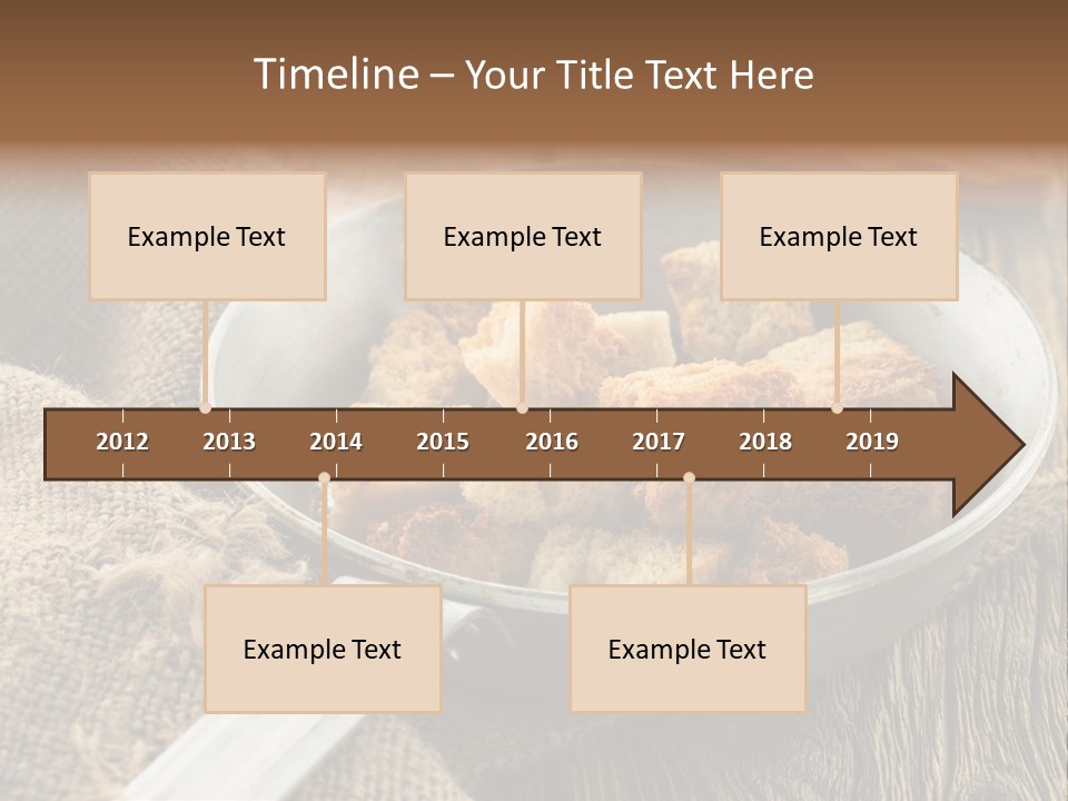 A Bowl Of Food On A Wooden Table PowerPoint Template