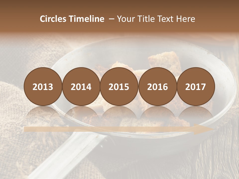 A Bowl Of Food On A Wooden Table PowerPoint Template