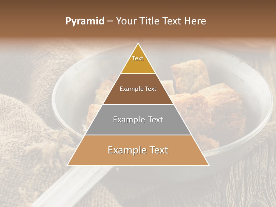 A Bowl Of Food On A Wooden Table PowerPoint Template