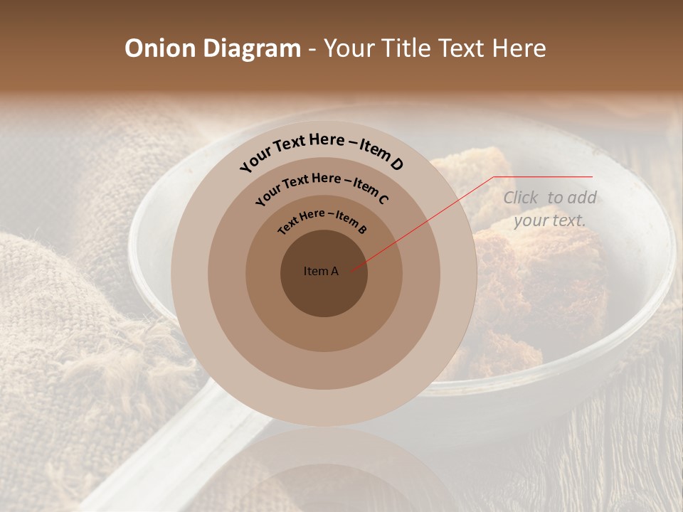 A Bowl Of Food On A Wooden Table PowerPoint Template