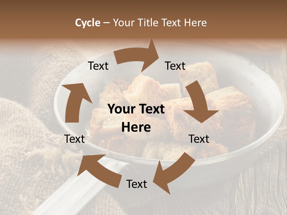 A Bowl Of Food On A Wooden Table PowerPoint Template