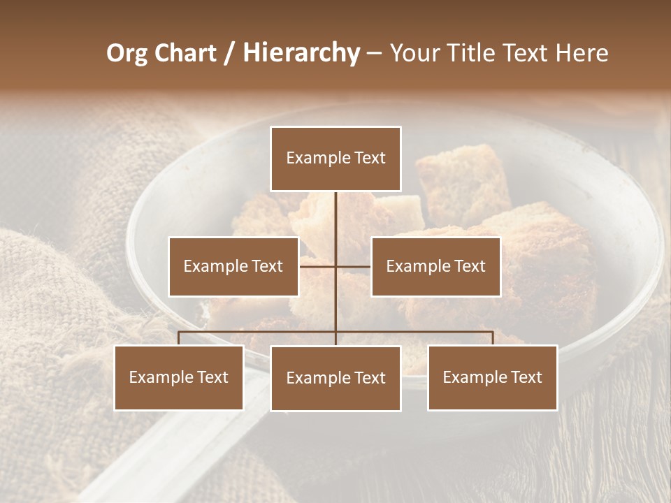 A Bowl Of Food On A Wooden Table PowerPoint Template