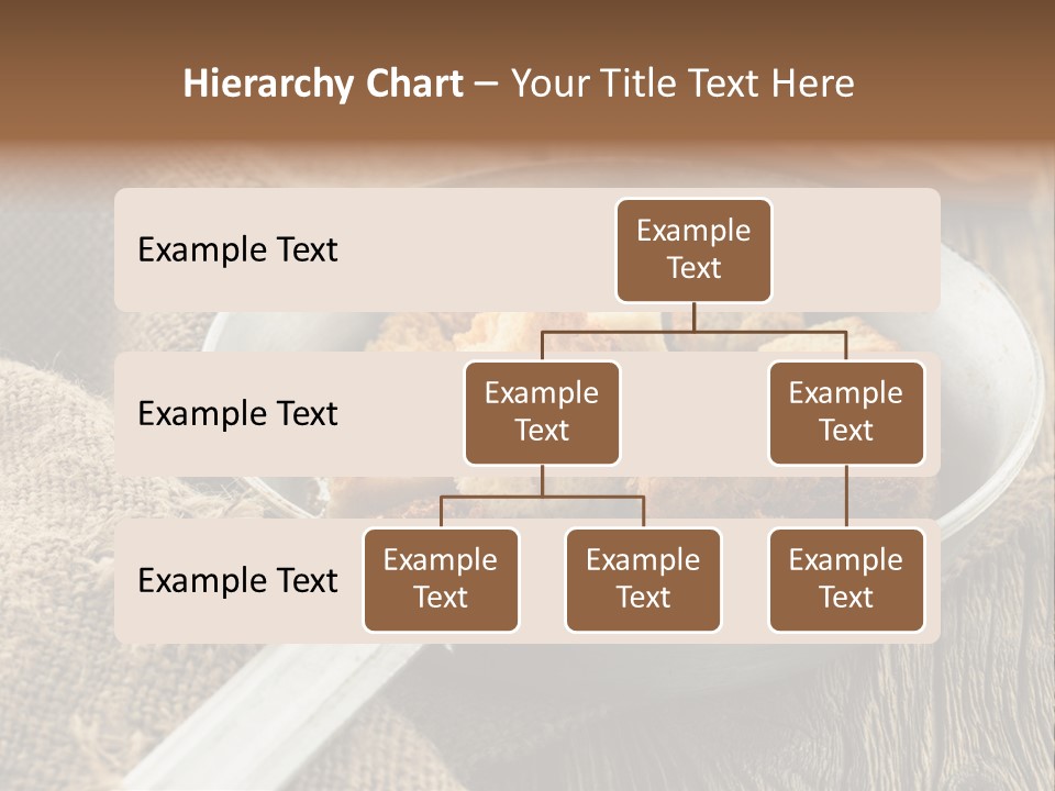 A Bowl Of Food On A Wooden Table PowerPoint Template