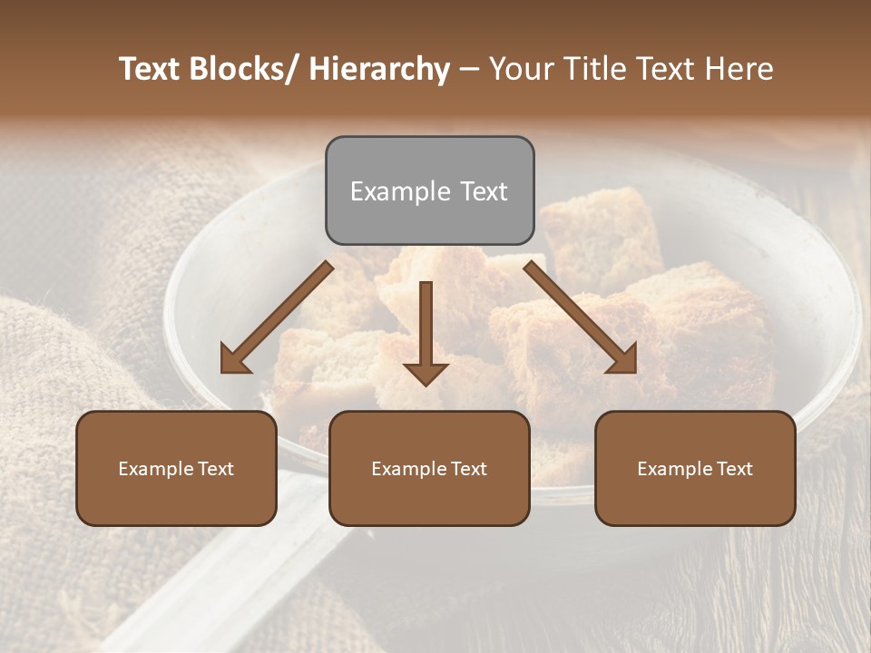 A Bowl Of Food On A Wooden Table PowerPoint Template