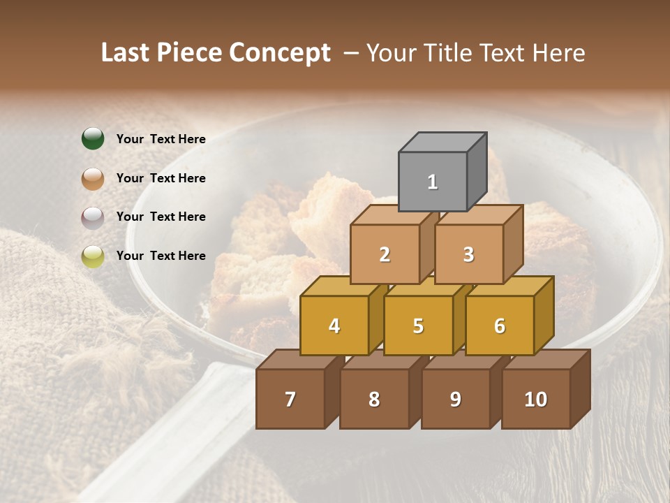 A Bowl Of Food On A Wooden Table PowerPoint Template