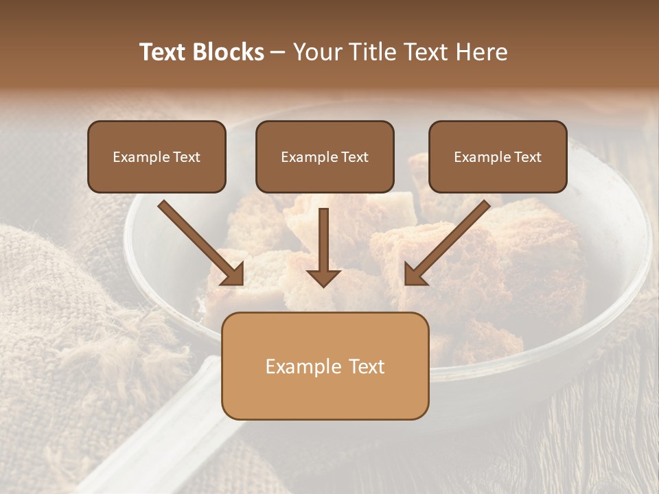 A Bowl Of Food On A Wooden Table PowerPoint Template