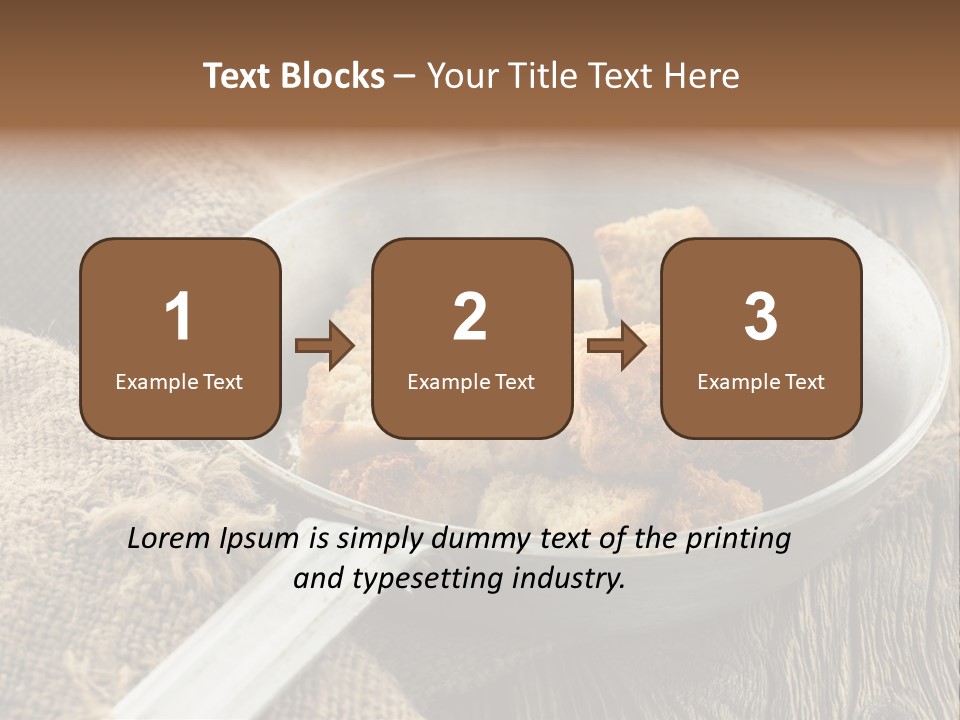 A Bowl Of Food On A Wooden Table PowerPoint Template