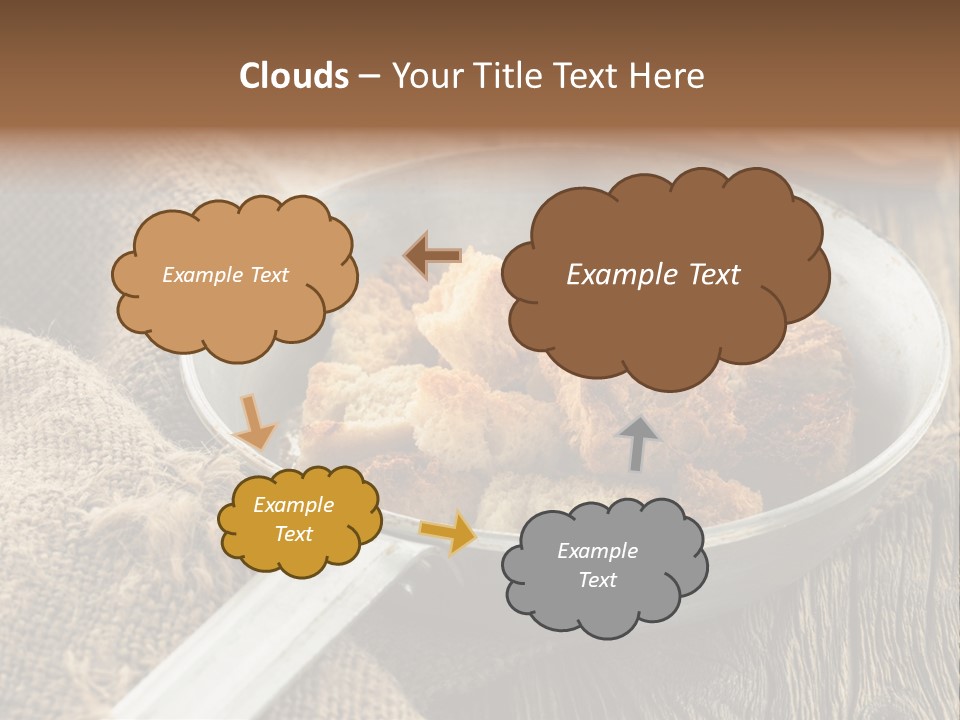 A Bowl Of Food On A Wooden Table PowerPoint Template