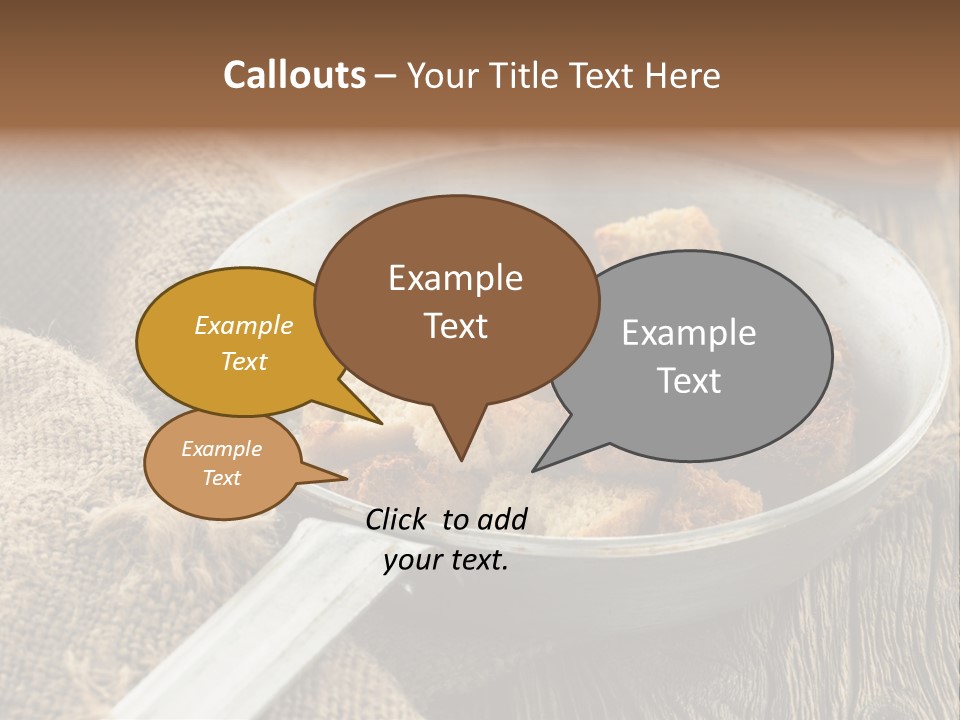 A Bowl Of Food On A Wooden Table PowerPoint Template