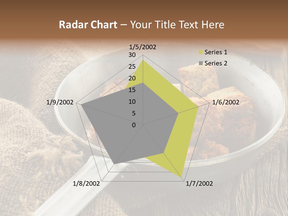 A Bowl Of Food On A Wooden Table PowerPoint Template
