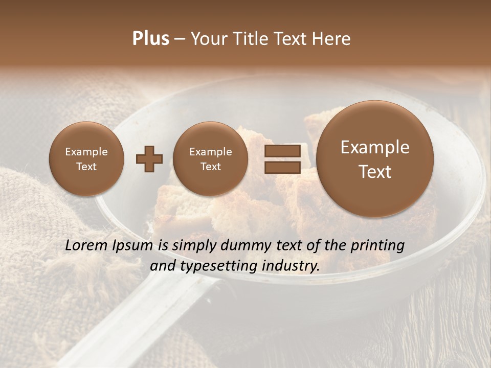A Bowl Of Food On A Wooden Table PowerPoint Template
